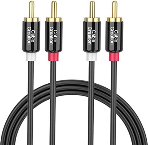 CableCreation RCA Cable, 10FT 2RCA Male to 2RCA Stereo Audio Cable Gold ...