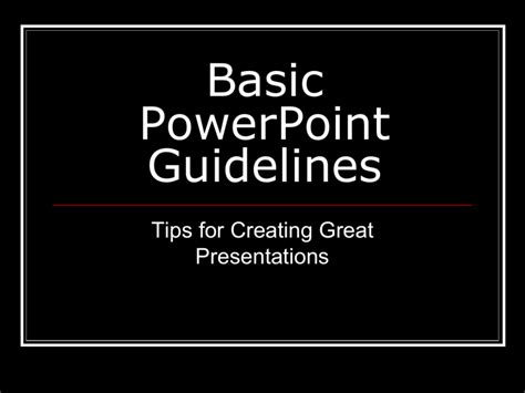 Image result for PowerPoint Guidelines