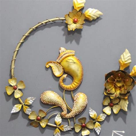 Ganeshji Nature Metal Wall Art for living room (27 x 26 Inches) – Hansart