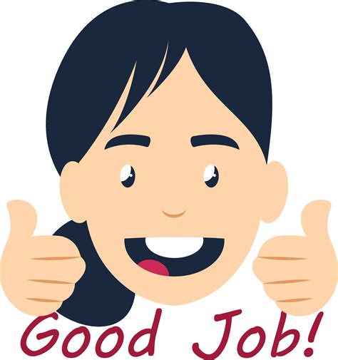 Girl saying good job, illustration, vector on white background 12269574 ...