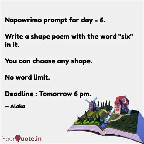 Napowrimo prompt for day ... | Quotes & Writings by Maple leaf | YourQuote