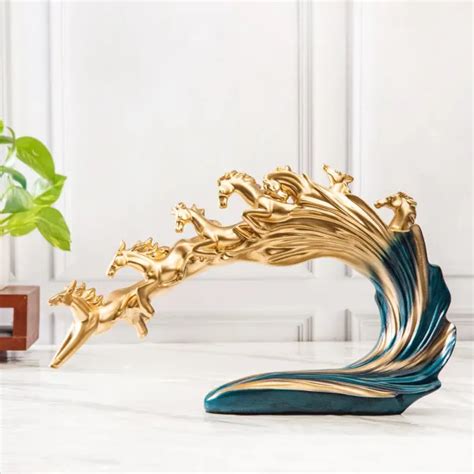 Shopping Uncle Golden Pegasus Figurine Decorative Showpiece For ...