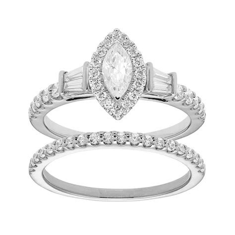 The Regal Collection 14k Gold 1 Carat T.W. IGL Certified Diamond Halo ...