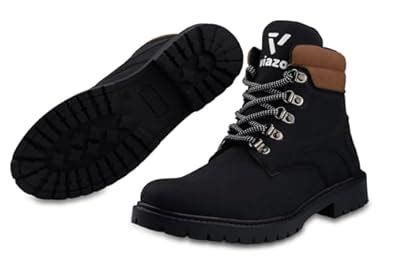 Buy Viazo Blackhawk Men's Boots Formal and Casual Leather Lace Up Boot ...
