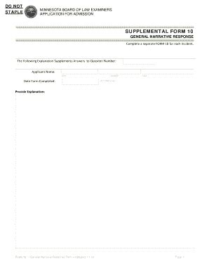 MN Supplemental Form 10 2018-2026 - Complete Legal Document Online