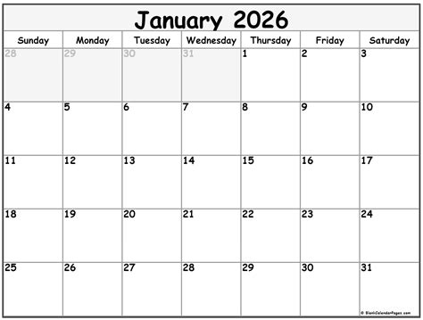 Free Printable January 2026 Calendars | Print A Calendar 2026 - Grab ...