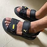 Buy Puma Mens Softride Seave Proplex Sandal Black-Yellow Sizzle-Gray ...