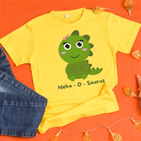 (Girl Name) - O - Saurus | Dinosaurus T-Shirt – Printedcult