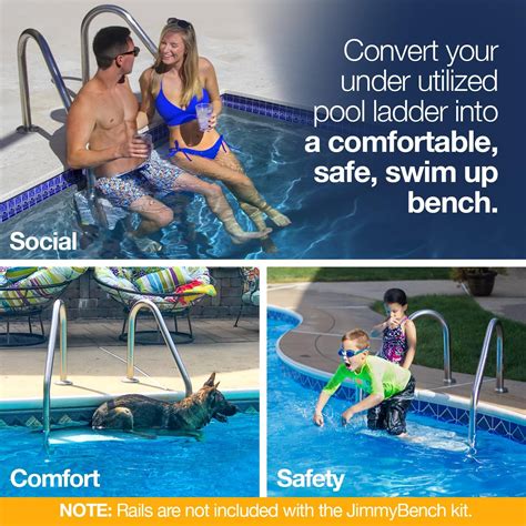 The Jimmy Bench for Inground Pool Ladders (Rails NOT India | Ubuy