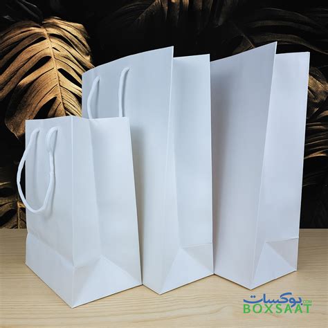Beautiful Texture White Paper Bag - A4 Size - Only 2.5 AED