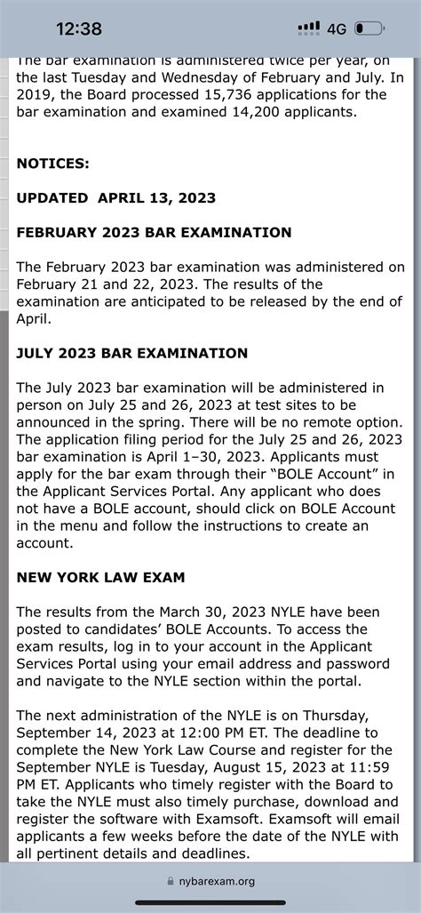 New York Bar Results Release Date