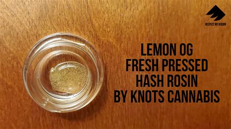 Lemon OG Fresh Pressed Hash Rosin By Knots Cannabis Exclusively At ...