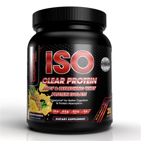 Buy Muscle Core ISO Clear Whey Protein Isolate with Digezyme Digestive ...