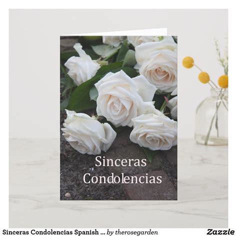 Sinceras Condolencias Spanish sympathy card | Zazzle | Sympathy cards ...