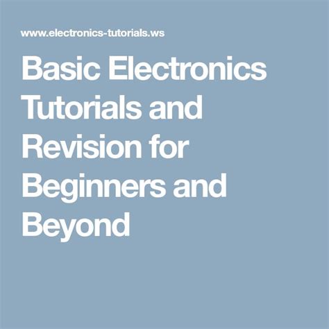 Electronics Tutorials Free 的图像结果