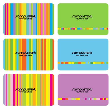 Cute Color card design vector free download