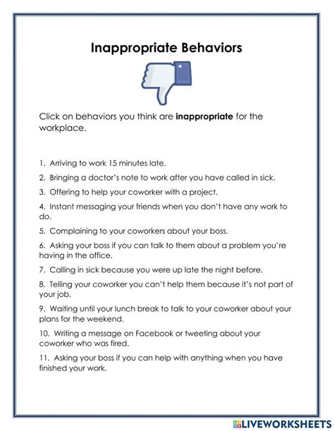 Inappropriate Work Behavior 的图像结果