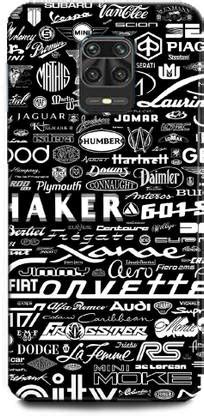 INDICRAFT Back Cover for Redmi Note 9 Pro Max LOGOS, BLACK, WHAIT ...