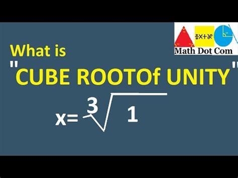 Cube Root Of Unity Concept and Theory of Quadratic Equations Video ...