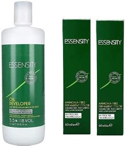 Essensity 5.5% Oil Developer 18 volume -1000 ml & 2 Quantity of Hair ...