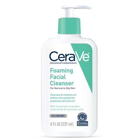 CeraVe Foaming Facial Cleanser, Daily Face Wash for Oily Skin ...