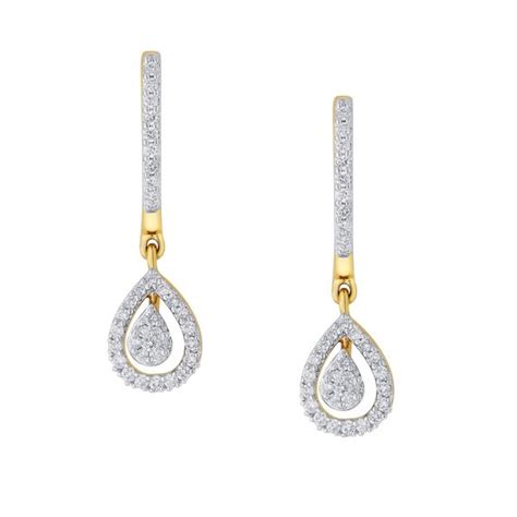 Buy Diamond Danglers Earrings OER21038-D300R0B Online at ORRA.