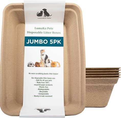 Amazon.com: LumaKa Pets Disposable Litter Box: 5-Pack/Jumbo ...
