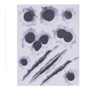11 Bullet Holes 5 Fake Scratches Orifice Sticker Graphic Decal for Auto ...