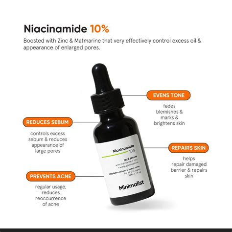 Buy Minimalist 10% Niacinamide Face Serum With Matmarine + Zinc For ...