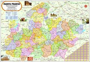 Madhya Pradesh Map : Political Photographic Paper - Maps, Educational ...