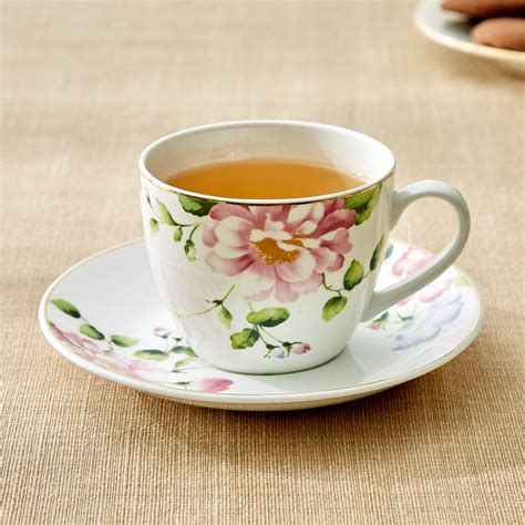 Buy Lucas Hollyhock Bone China Printed Cup and Saucer - 210ml from Home ...