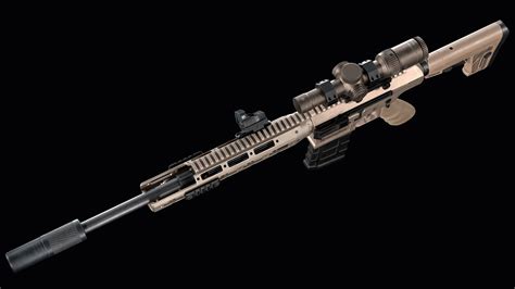 3D model Tactical modular sniper rifle Remington R11 RSASS VR / AR ...