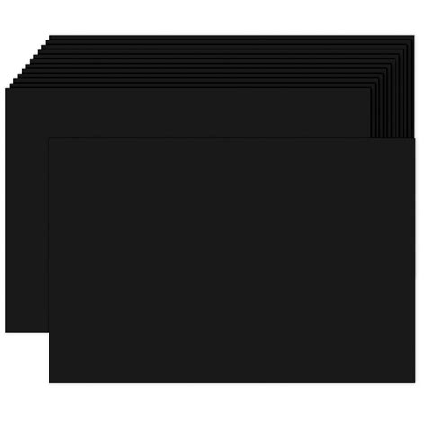 100 Pack Black Blank VTF5 Index Cards 4x6 Card Stock Paper, Goefun 80lb ...