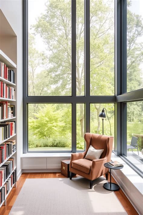 Contemporary Home Library Computer Room 的图像结果