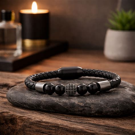 Magnetic Leather Bracelet | Luxury Power & Protection – AlchemyyCryystal