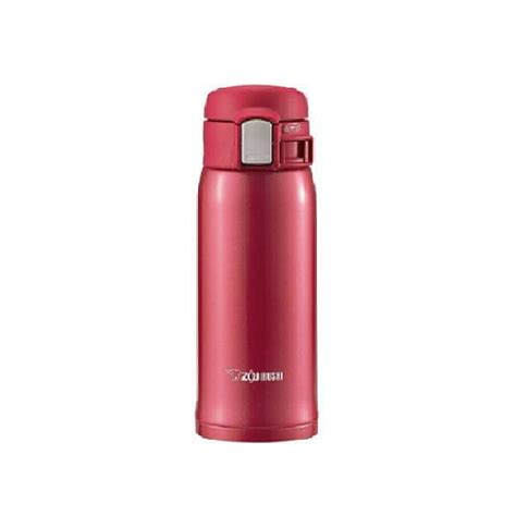 Zojirushi Stainless Steel Vacuum Insulated Bottle, 360ml, Clear Red (S ...