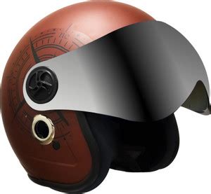 TURTLE Star With Visor Half Face Mercury Visor S-56 cm Motorbike Helmet ...