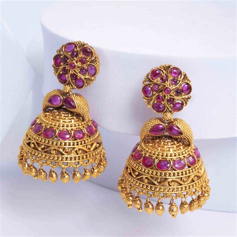 Traditional Gold-Plated Jhumka – South Temple Jewellery