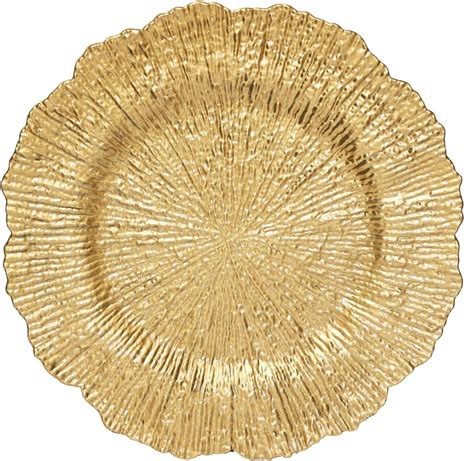 Amazon.com | Yaomiao 50 Pack 13 Inch Gold Charger Plates Fluted Rim ...