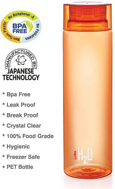 cello H2O,1 Litre, Colour Assorted 1000 ml Plastic Bottle - Buy cello ...