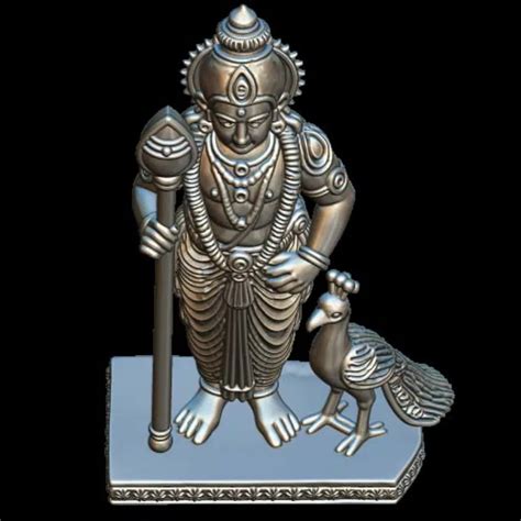 Lord Murugan 3D Print Model STL - Divine 3D Model for Home Decor