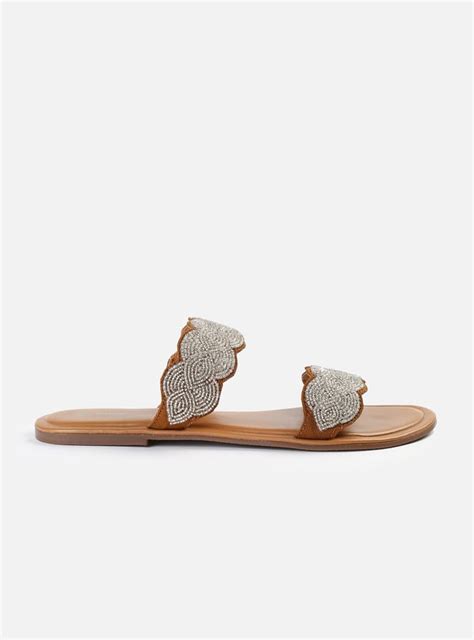 Buy Women Embellished Open-Toe Flat Sandals Online at just Rs. 899.0 ...