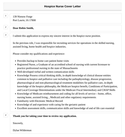 Hospice Nurse Cover Letter | Velvet Jobs
