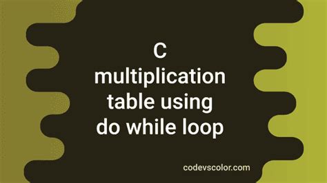 Image result for Multiplication Table C Program