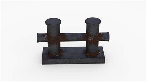 3D Mooring Bollard Double Old | 3D Molier International