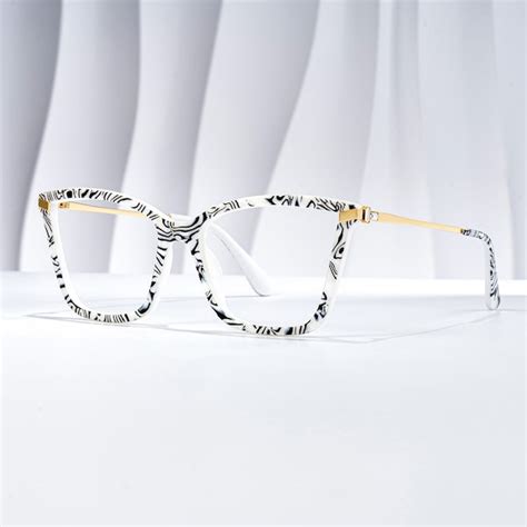 Stephens Cateye with Zebra Glasses Oversized Frames | Zeelool
