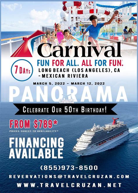 Carnival Cruise 2021 - LA to Mexican Riviera at 231 Windsor Way, Long ...