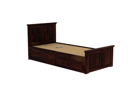 Single Bed: Buy Thoms Single Bed With Storage (Walnut Finish) Online ...