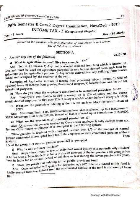 B.com 5th sem Income tax 2019 - Bcom business statistics - Studocu