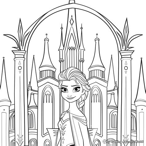 Frozen Coloring Pages Elsa Ice Castle [2025]